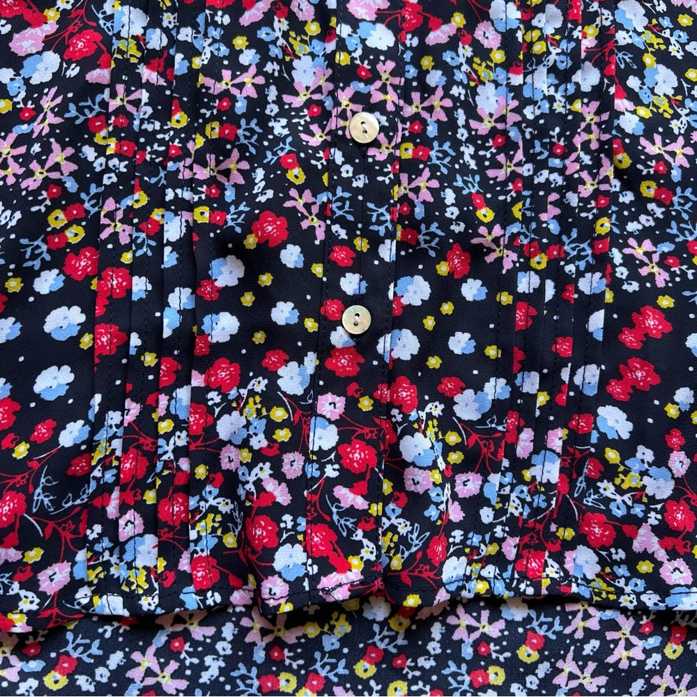 Nanette Lepore Long Floral Shirt Lightweight Button Down Women’s Small - Picture 10 of 13